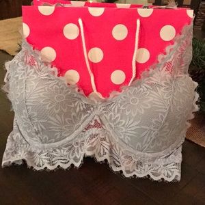 PINK bralette lightly lined halter style